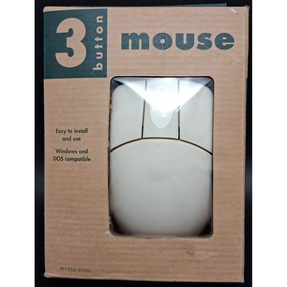 3 Button Mouse Windows and DOS Compatible NIB